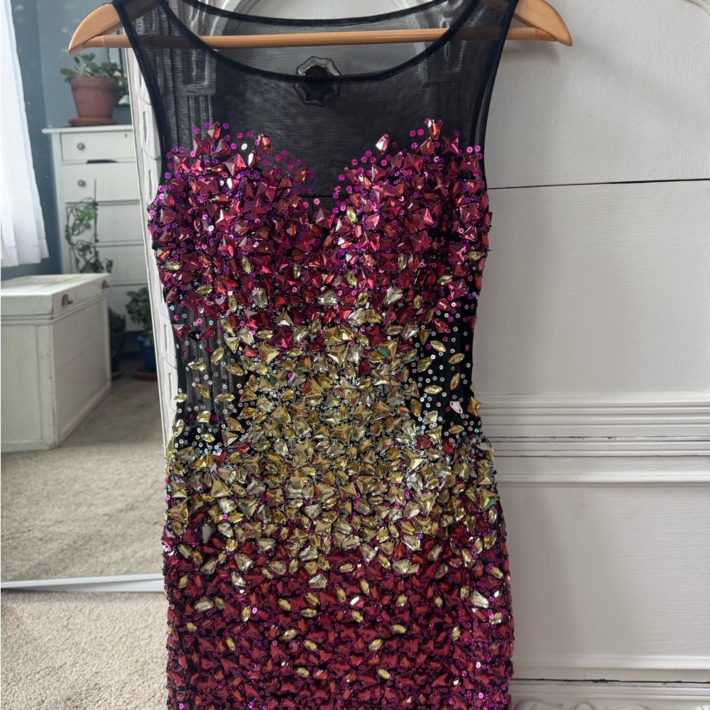 Gemstone Mini Semi Formal Dress